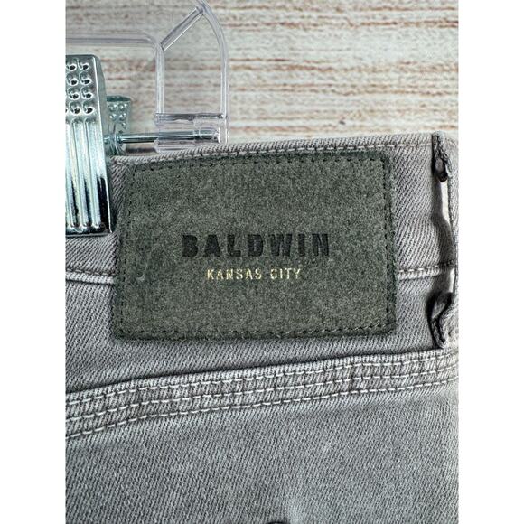 Baldwin Kansas City Brennan Modern Straight Jeans Men's 38 Gray Stretch - Picture 6 of 12